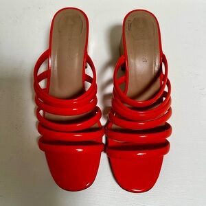 Paloma Wool Patent Orange Maria Sandal